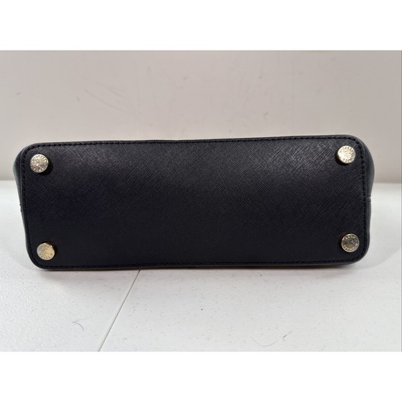 Michael Kors Hailee Leather Satchel Crossbody Bag Black Gold Purse NO STRAP - Picture 5 of 10